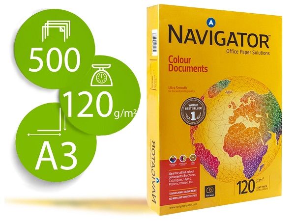 NAVIGATOR P.500H PAPEL A3 120G COLOUR DOC. NAV-120