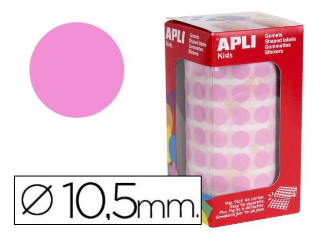 APLI ROLLO GOMETS REDONDO 10,5mm ROSA 11479