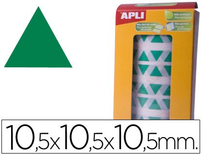 APLI ROLLO GOMETS TRIÁNGULO 10,5mm VERDE 4866