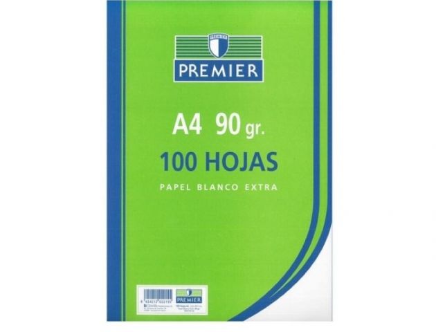 PAQ.100 HOJAS PAPEL A4 90GR. BLANCO EXTRA 