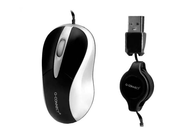 Q-CONNECT RATÓN OPTICO MINI USB RETRÁCTIL KF04369