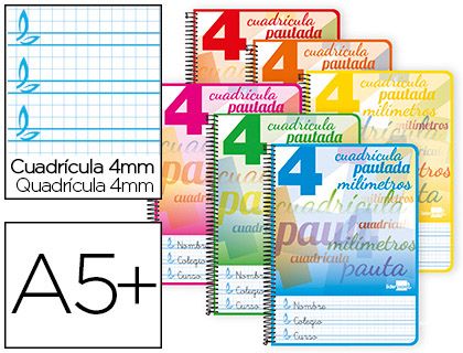 (PACK.10) CUADERNO PAUTAGUÍA 4º 40 HOJAS PAUTADA 4