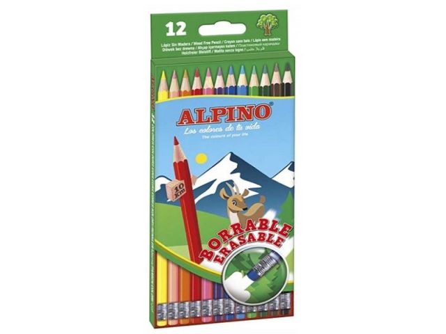 ALPINO ESTUCHE 12 LÁPICES BORRABLES AL013654