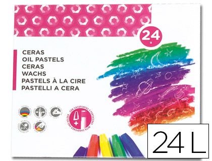 LIDERPAPEL ESTUCHE 24 CERAS BLANDAS BD03