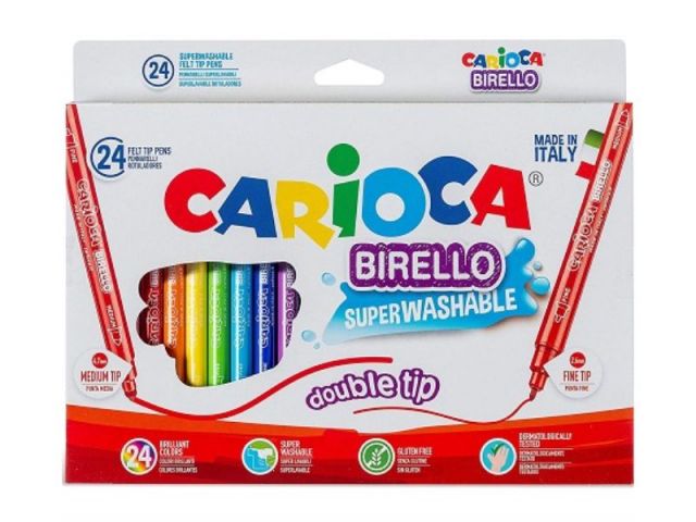 ROTULADOR CARIOCA 24 COLORES DOBLE PUNTA A53512013