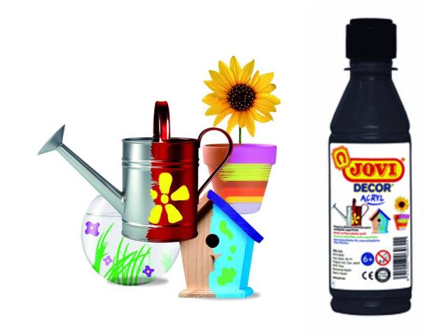 JOVI PINTURA ACRILICA BOTE 250ML NEGRO  68030