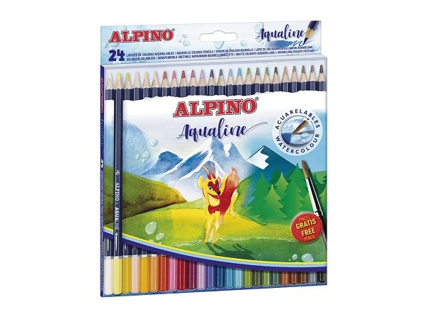 ALPINO ESTUCHE 24 LÁPICES ACUAREABLES AQUALINE