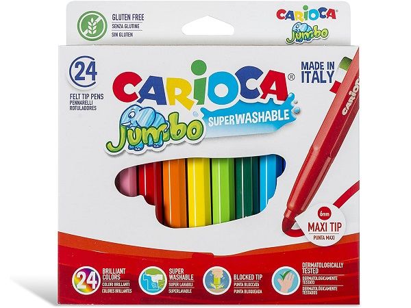 ROTULADOR CARIOCA 24 COLORES JUMBO 40570