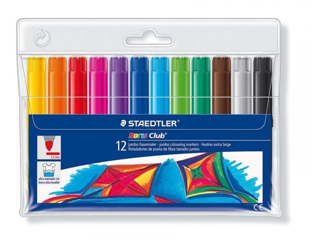 ROTULADOR STAEDTLER 12 COLORES JUMBO NORIS 340WP12