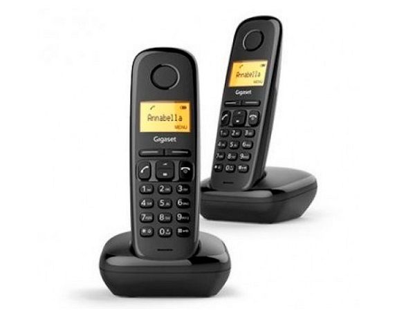 TELEFONO FIJO INALAMBRICO A170 DUO NEGRO GIGASET