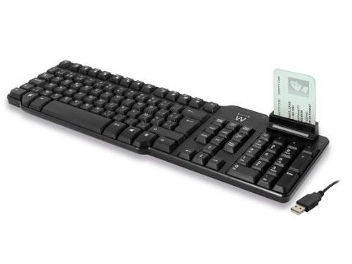 EWENT TECLADO USB CON LECTOR DE TARJETAS EW3252