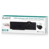 EWENT TECLADO USB CON LECTOR DE TARJETAS EW3252