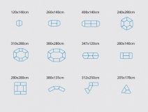 ROCADA MESA MODULAR TRAPEZOIDAL  140x70x72 7520N