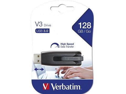 VERBATIM MEMORIA USB 128GB 3.0 RETRACTIL  V3