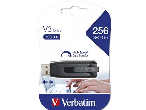 VERBATIM MEMORIA USB 256GB 3.0 RETRACTIL  V3
