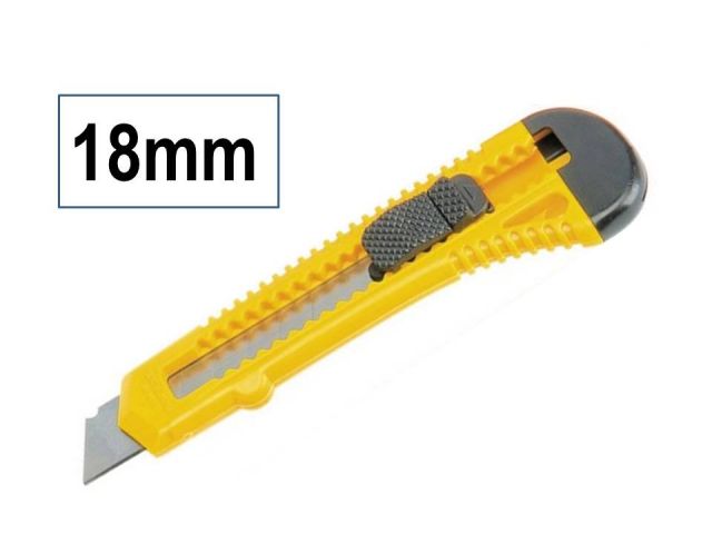 CUTTER ANCHO 18MM PLASTICO RETRACTIL