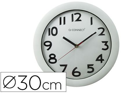 Q-CONNECT RELOJ OFICINA 30CM MARCO BLANCO KF15589