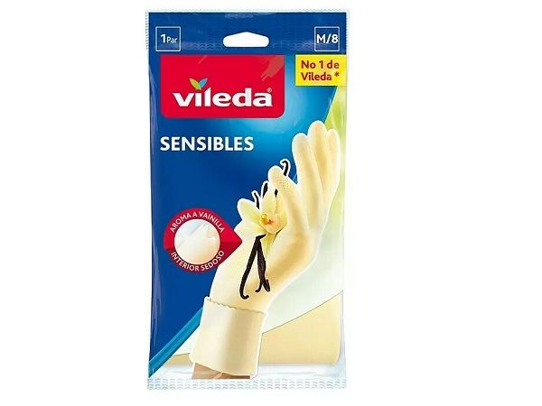 VILEDA GUANTES DOMESTICOS LATEX SATINADOS TALLA M