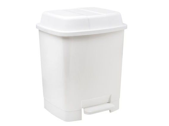 FAIBO PAPELERA PLASTICO C/PEDAL 22L BLANCA 350-01