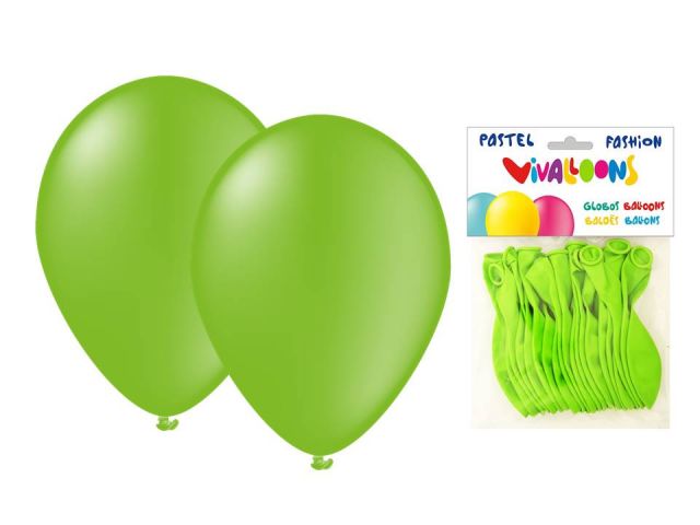 PAQ. 20 GLOBOS HINCHABLES  VERDE P   PASTEL