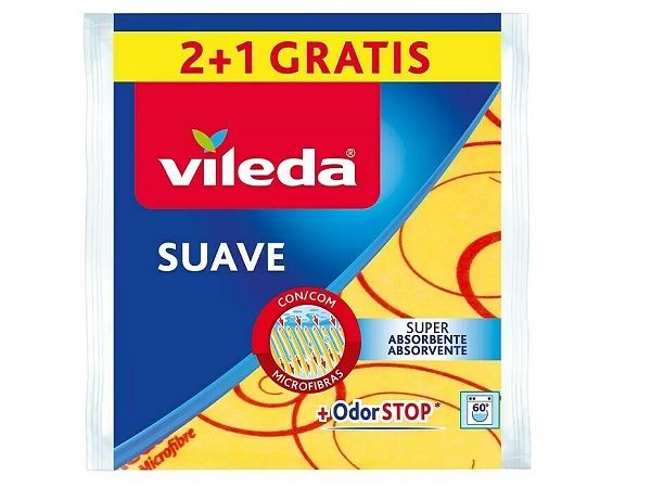 VILEDA PAQ. 3 BAYETAS MICROFIBRA 35X40cm AMARIL