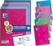 PACK (4+1) CUADERNOS FOLIO 4X4 OXFORD CLASSIC TEND