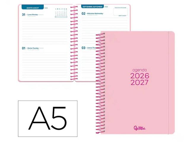 LDP AGENDA ESCOLAR A5 PP BASIC  DÍA PÁG 26-27 RS