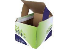 PACK.5 PAPELERAS RECICLAJE CARTÓN  DECORADO 16L.