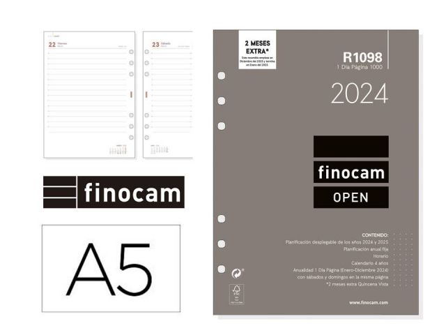 RECAMBIO FINOCAM OPEN 1000 DIA PAGINA R1098 2024