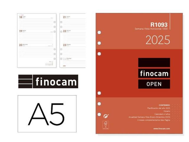 RECAMBIO FINOCAM OPEN 1000 SEMANA VIS.HORIZONATAL R1093 2024