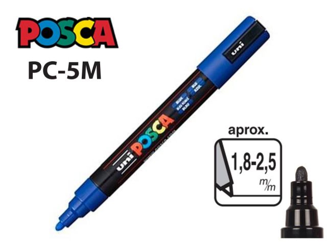 UNI POSCA MARCADOR 1,8-2,5mm PC-5M AZUL (33 )