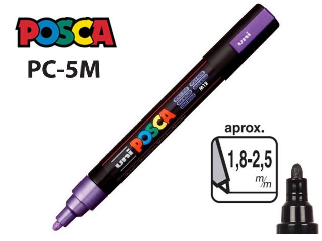 UNI POSCA MARCADOR 1,8-2,5mm PC-5M VIOLETA (12)