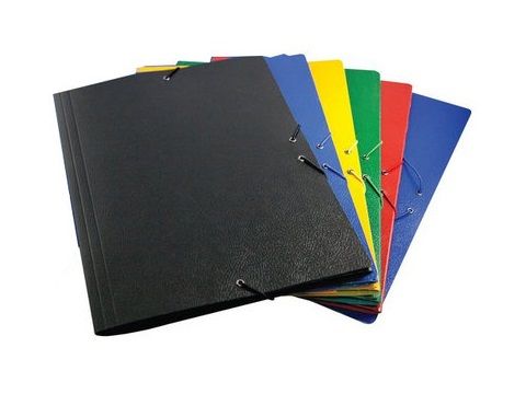 CARPETA DIBUJO A2 CARTON GOFRADO GOMAS NEGRO