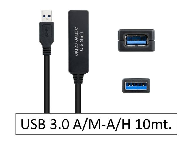 CABLE ALARGADOR USB 3.0  A/M-A/H  10mt.