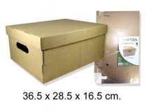 (PAQ.6) CAJAS CARTON MULTIUSOS CON TAPA 36x28x16cm