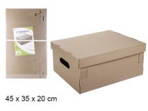 (PAQ.6) CAJAS CARTON MULTIUSOS CON TAPA  45x35x20cm