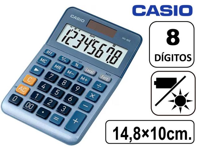 CASIO CALCULADORA SOBREMESA 8DG. MS-80E