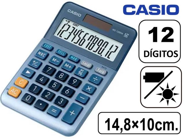 CASIO CALCULADORA SOBREMESA 12DG. MS-120EM