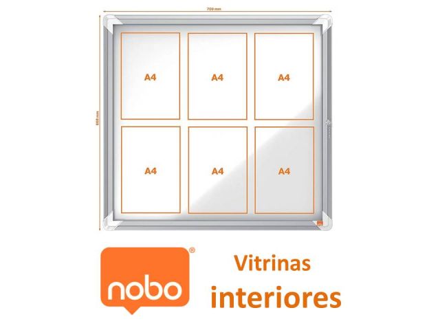 NOBO VITRINA INTERIOR FONDO MAGNETICO  (6XA4)