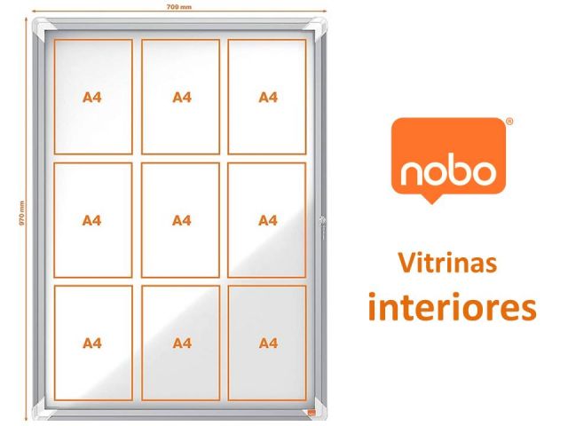 NOBO VITRINA INTERIOR FONDO MAGNETICO  (9XA4)