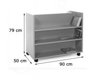 MOBEDUC CARRO LIBRERIA DOBLE FRONTAL 600903