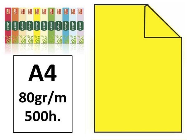 PAQ.500H. PAPEL COLOR MULTIFUNCIÓN A4 80GR AMAR.IN