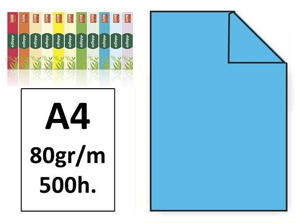 PAQ.500H. PAPEL COLOR MULTIFUNCIÓN A4 80GR AZUL IN