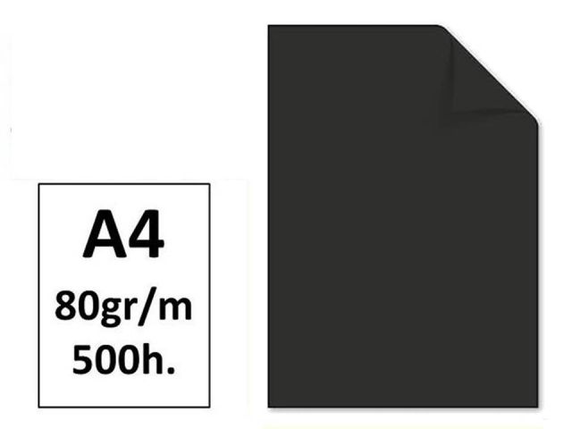 PAQ.500H. PAPEL COLOR MULTIFUNCIÓN A4 80GR NEGRO