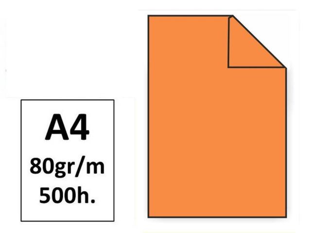 PAQ.500H. PAPEL COLOR MULTIFUNCIÓN A4 80GR NARNAJA
