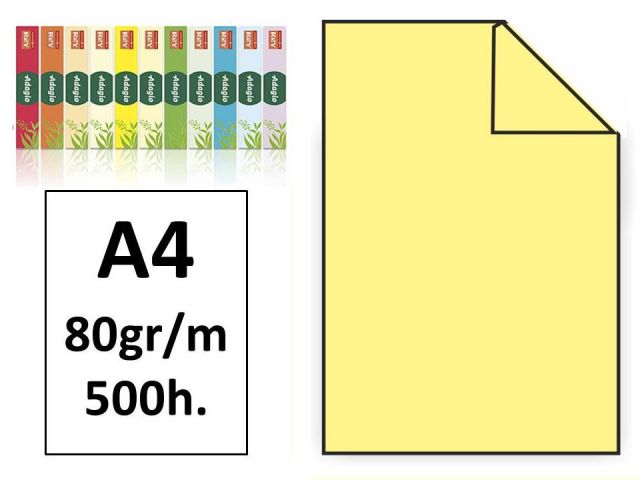 PAQ.500H. PAPEL COLOR MULTIFUNCIÓN A4 80GR AMARILL