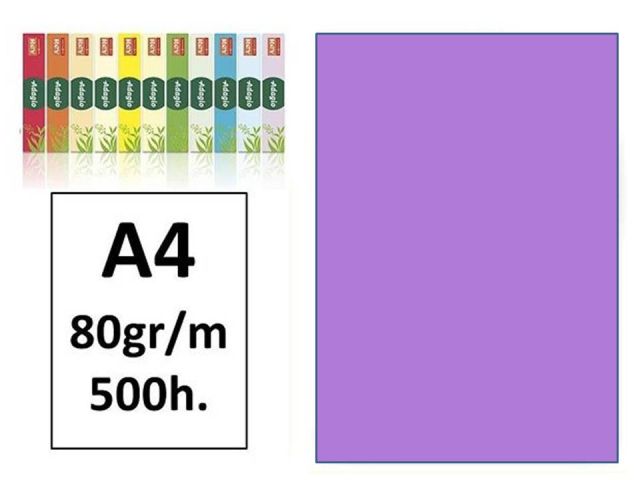 PAQ.500H. PAPEL COLOR MULTIFUNCIÓN A4 80GR VIOLETA