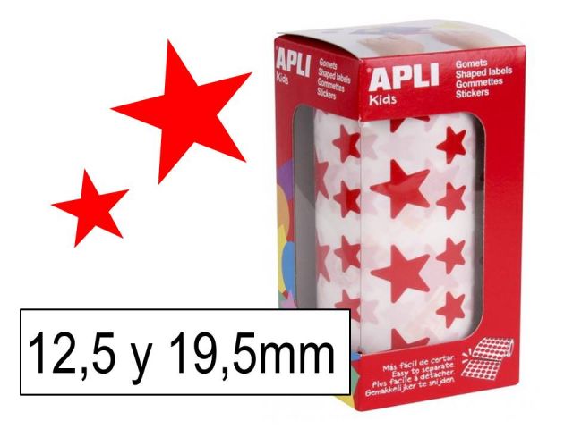 APLI ROLLO GOMETS ESTRELLAS ROJO 4889