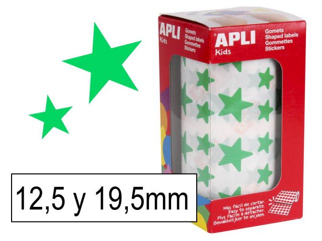 APLI ROLLO GOMETS ESTRELLAS VERDE 4890