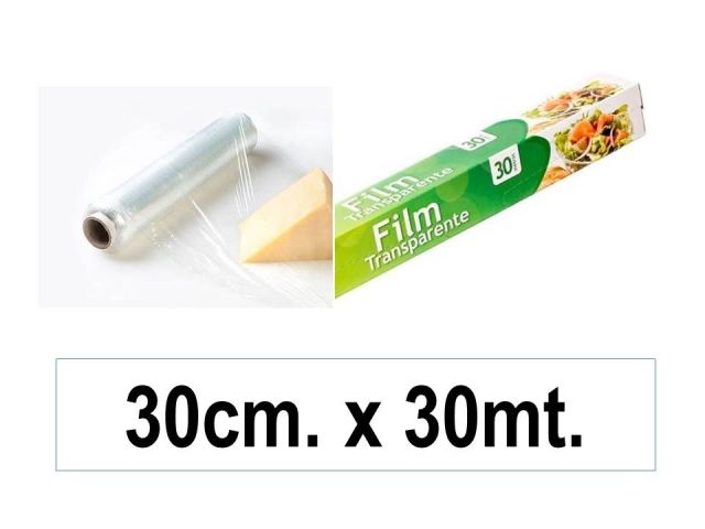 ROLLO FILM ALIMENTARIO ANCHO 30cm. 30 mt.